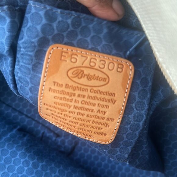 BRIGHTON RARE RED & WHITE STARFISH HARBOR TOTE NAUTICAL SHOULDER BEACH BAG - Picture 10 of 10